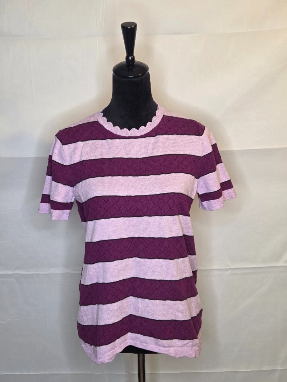 Elle Women's Short-Sleeve Knit Sweater Size M